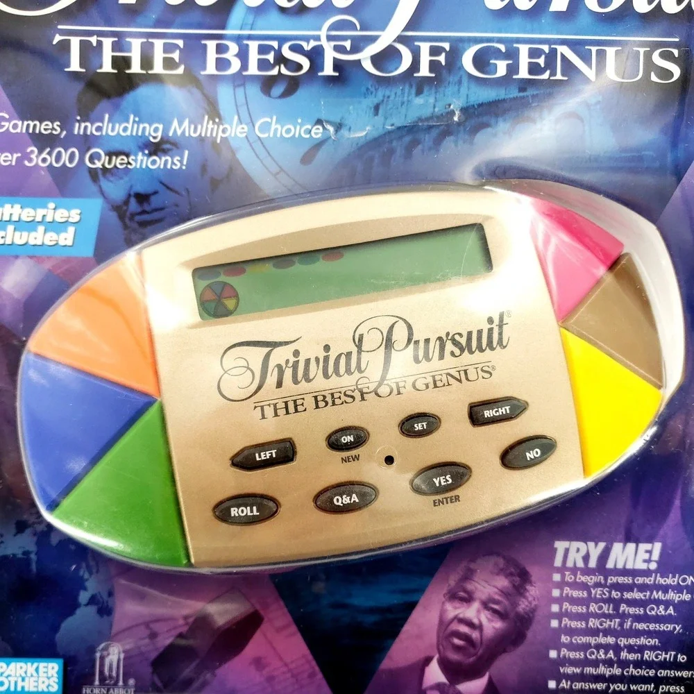 Trivial Pursuit The Best of Genus Electronic Handheld Game 1997 New Sealed